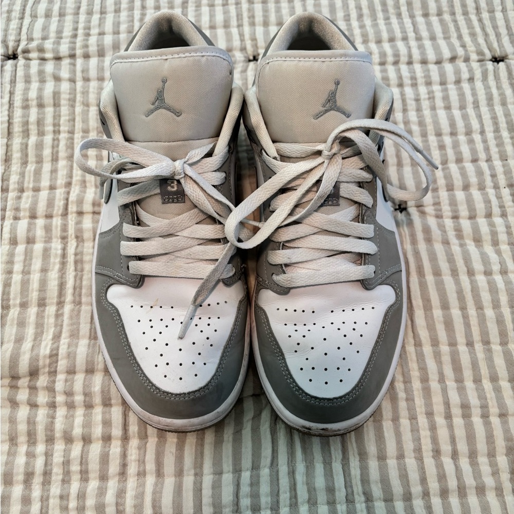 Nike Air Jordan Women’s Low 1 White/Wolf Gray - Size 9